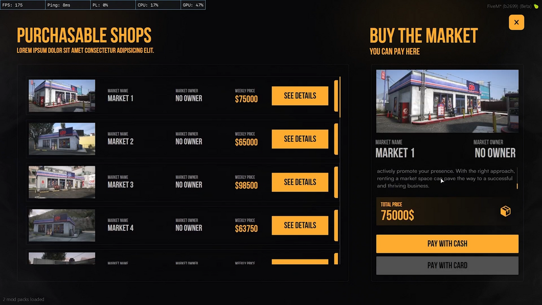 Fivem Advanced Shop System