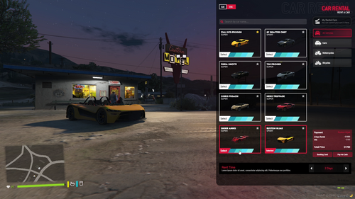 Fivem Vehicle Rent Script v8