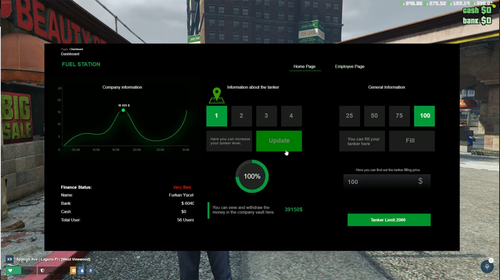 Fivem Fuel station business v2 script for esx and qbcore servers