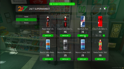 Fivem supermarket, shop system