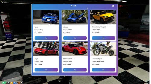 VEHICLESHOP - Modern UI - Fivemscript.store