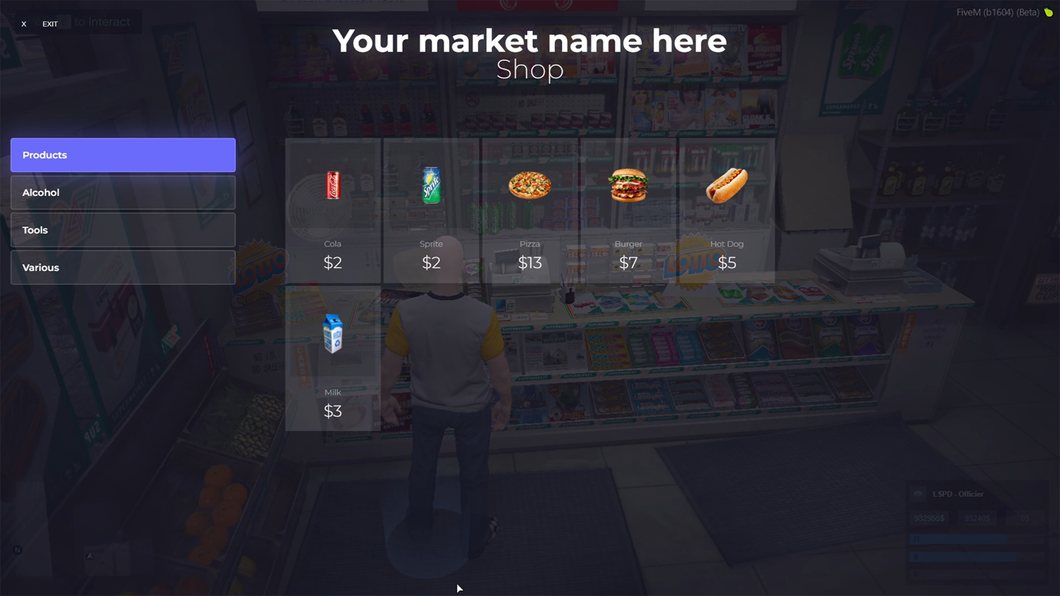 Fivem Supermarket v6 ( Shop System ) Black market, Shop Robbery ( ESX, QBCORE )